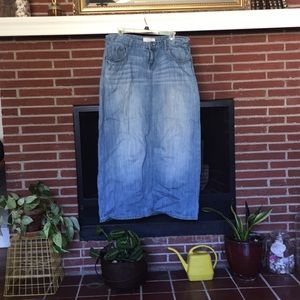 Light blue jean Maurices skirt